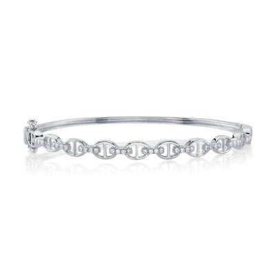 Interlocking Diamond Link Bangle - Lindsey Leigh Jewelry