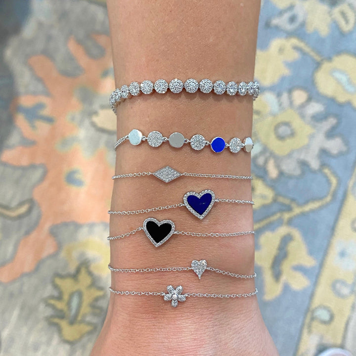 Lapis Heart Bracelet - Lindsey Leigh Jewelry