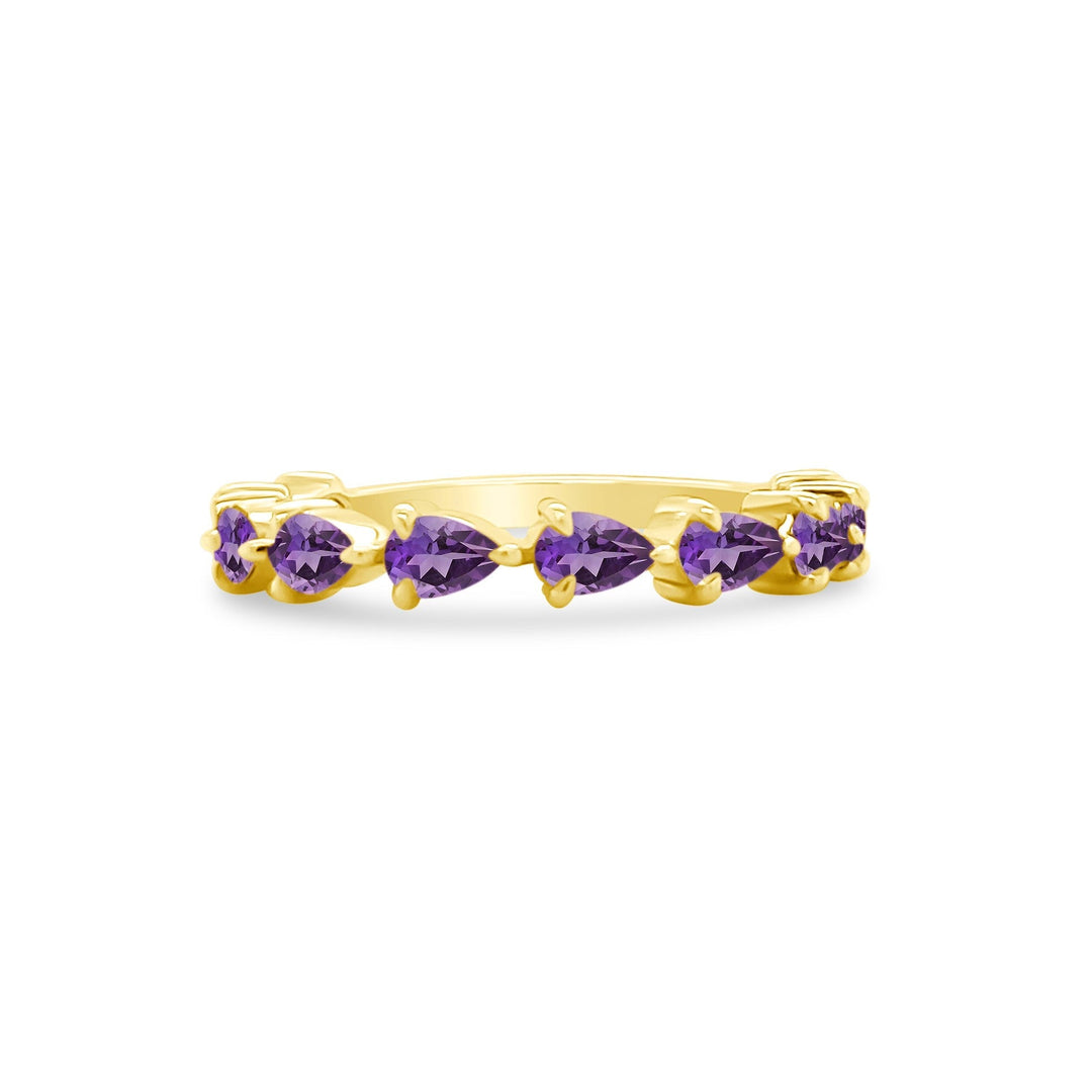 Large Amethyst Chasing Pear Band - Lindsey Leigh Jewelry