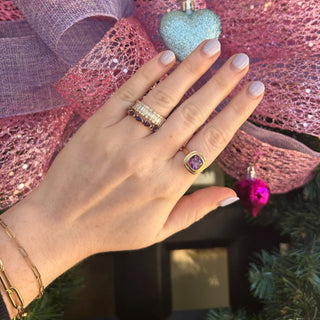 Large Amethyst Chasing Pear Band  Lindsey Leigh Jewelry.
