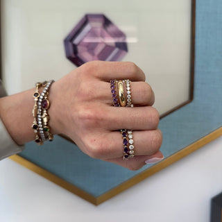 Large Amethyst Chasing Pear Band  Lindsey Leigh Jewelry.
