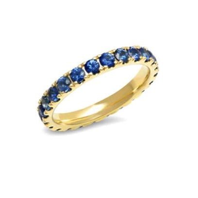 Large Blue Sapphire Eternity Band - Lindsey Leigh Jewelry
