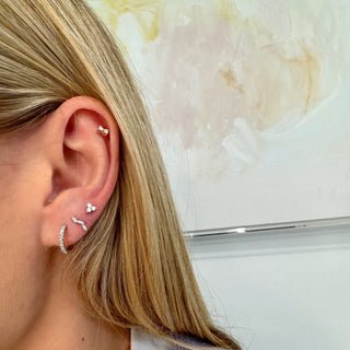 Large Classic Diamond Huggies  Lindsey Leigh Jewelry.
