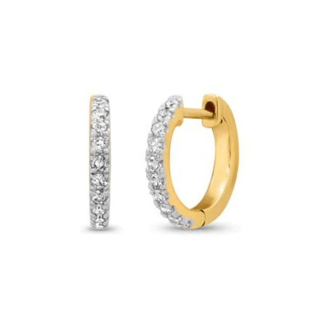 Large Classic Diamond Huggies  Lindsey Leigh Jewelry.