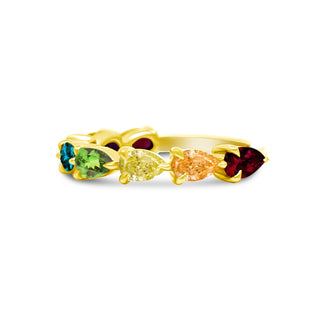 Large Rainbow Chasing Pear Band  Lindsey Leigh Jewelry.

