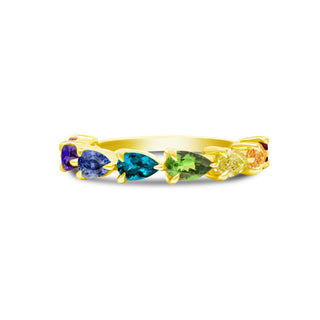 Large Rainbow Chasing Pear Band  Lindsey Leigh Jewelry.

