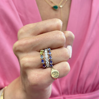Large Rainbow Chasing Pear Band  Lindsey Leigh Jewelry.
