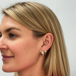 Large Reversible Thick Gold Hoops  Lindsey Leigh Jewelry.

