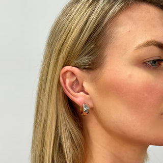 Large Reversible Thick Gold Hoops  Lindsey Leigh Jewelry.
