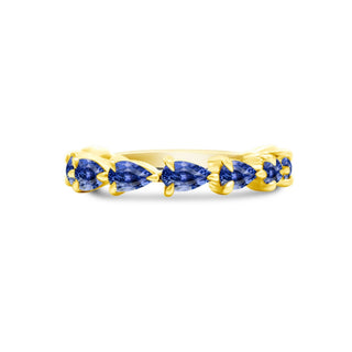Large Tanzanite Chasing Pear Band  Lindsey Leigh Jewelry.
