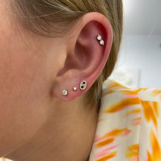 LLJ Mini Diamond Stud  Lindsey Leigh Jewelry.
