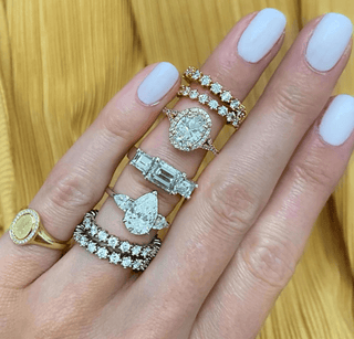LLJ Signature Triple Pear Cut  Lindsey Leigh Jewelry.
