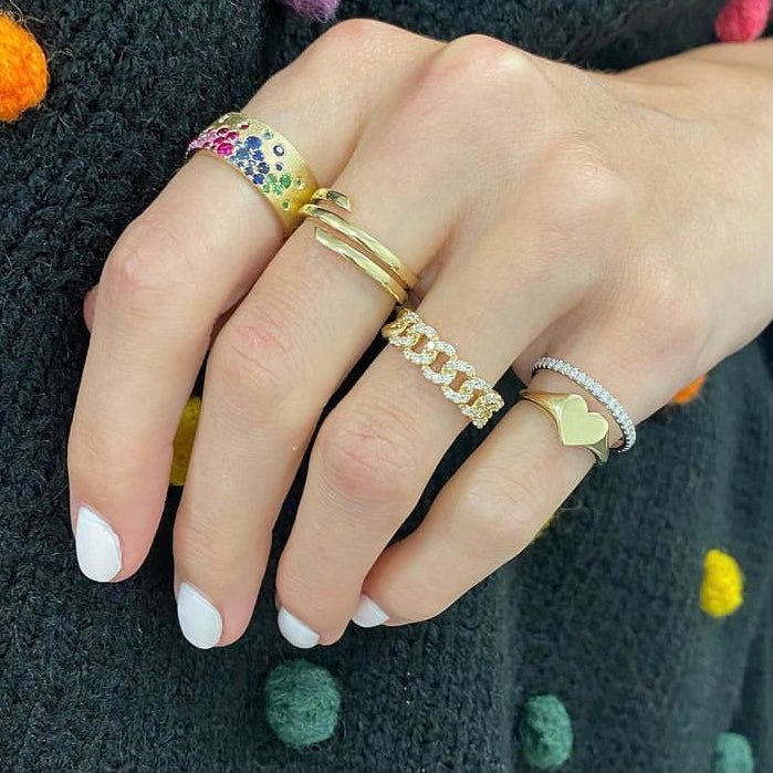 Mardi Gras Sapphire Ring - Lindsey Leigh Jewelry