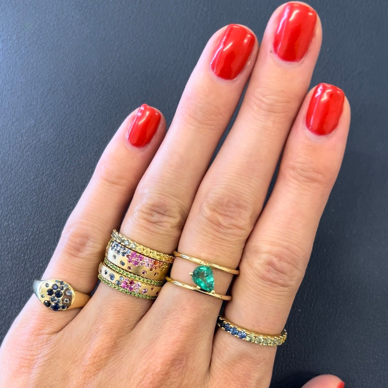 Mardi Gras Signet Ring - Lindsey Leigh Jewelry