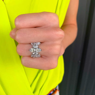 Alternating North South Marquise and Pear Cut  Lindsey Leigh Jewelry.
