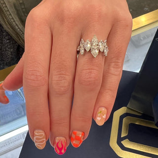 Alternating North South Marquise and Pear Cut  Lindsey Leigh Jewelry.
