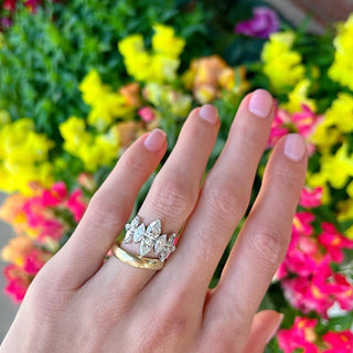 Alternating North South Marquise and Pear Cut  Lindsey Leigh Jewelry.
