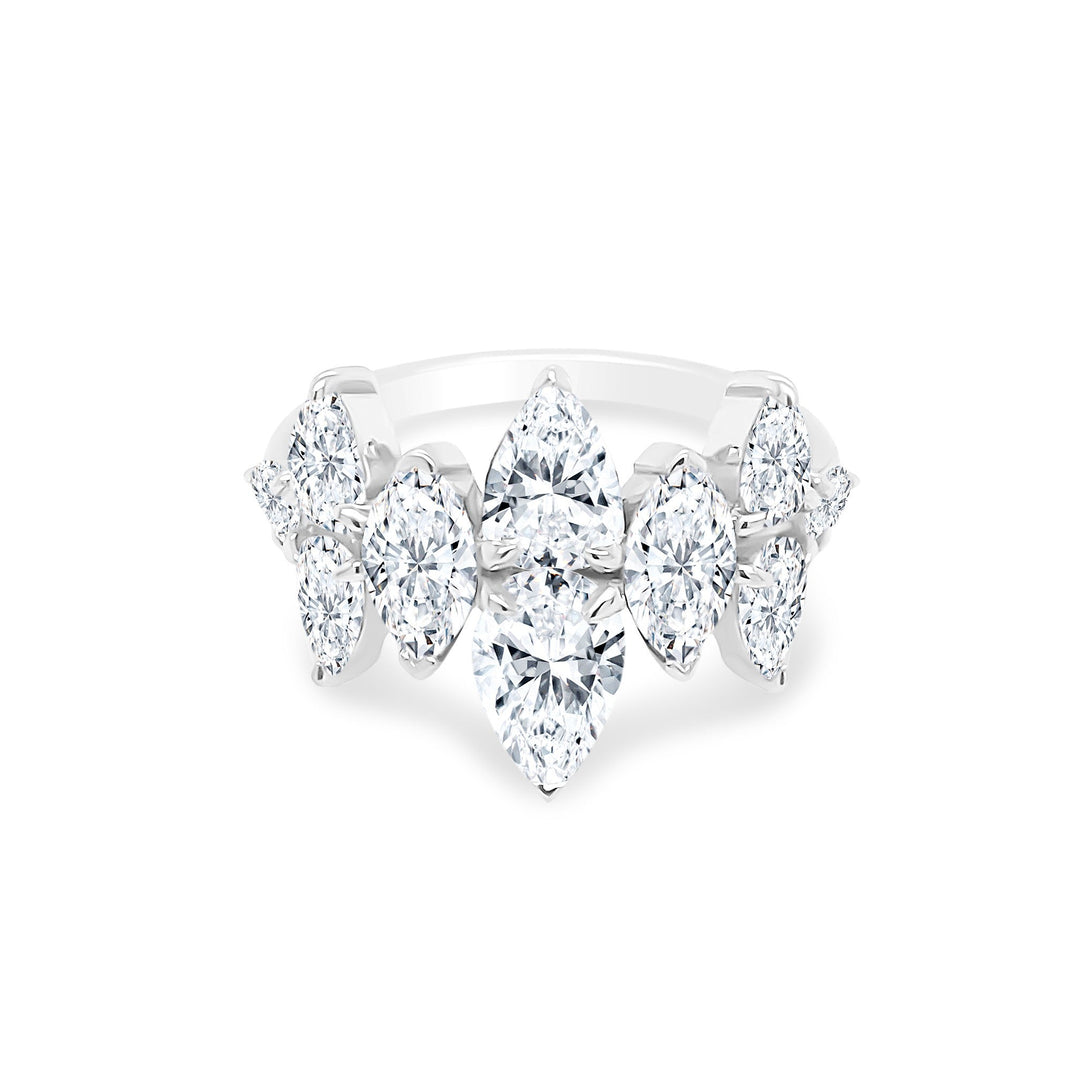 Marquise and Pear Alternating Ring - Lindsey Leigh Jewelry