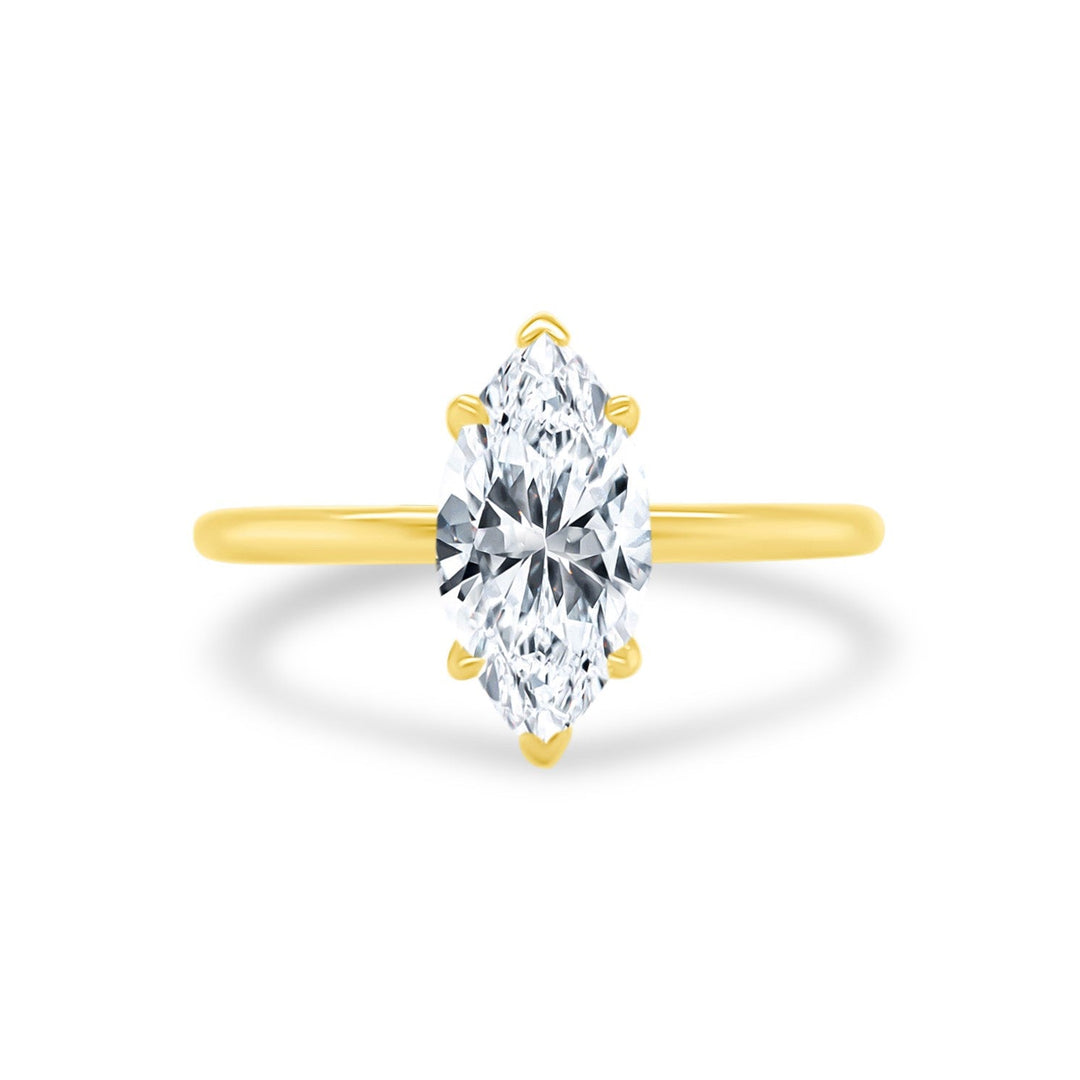 Marquise Diamond Solitaire - Lindsey Leigh Jewelry