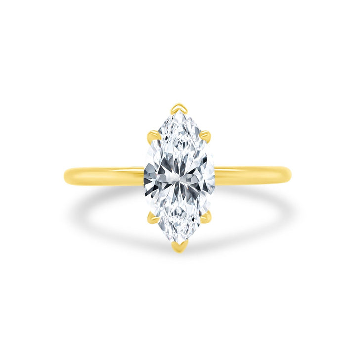 Marquise Diamond Solitaire - Lindsey Leigh Jewelry