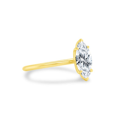 Marquise Diamond Solitaire - Lindsey Leigh Jewelry