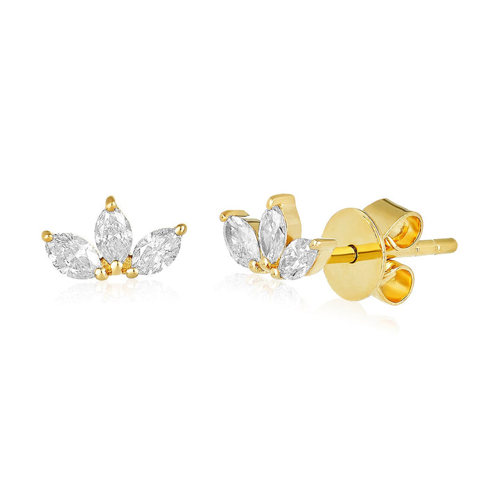 Marquise Lotus Studs - Lindsey Leigh Jewelry