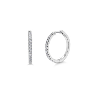 Medium Diamond Hoops  Lindsey Leigh Jewelry.
