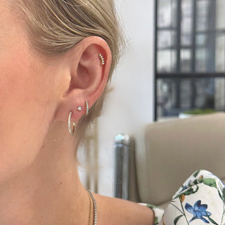 Medium Diamond Hoops  Lindsey Leigh Jewelry.
