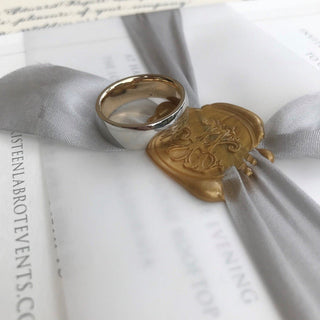 Men's Platinum and Gold Wedding Band  Lindsey Leigh Jewelry.
