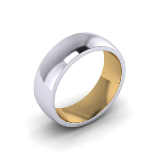 Men's Platinum and Gold Wedding Band  Lindsey Leigh Jewelry.
