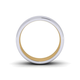 Men's Platinum and Gold Wedding Band  Lindsey Leigh Jewelry.
