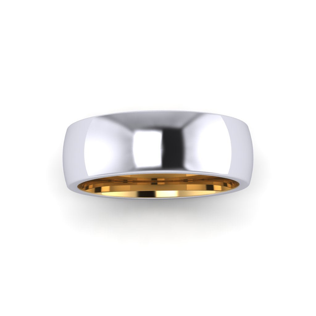 Men's Platinum and Gold Wedding Band - Lindsey Leigh Jewelry