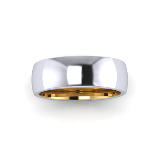 Men's Platinum and Gold Wedding Band  Lindsey Leigh Jewelry.
