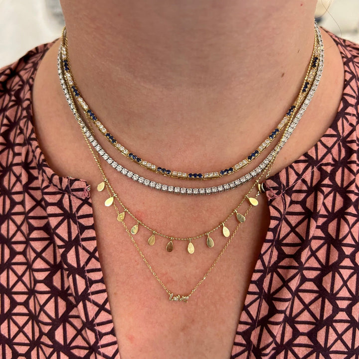 Mini Diamond Love Necklace - Lindsey Leigh Jewelry