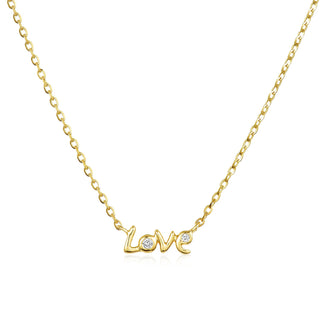 Mini Diamond Love Necklace  Lindsey Leigh Jewelry.
