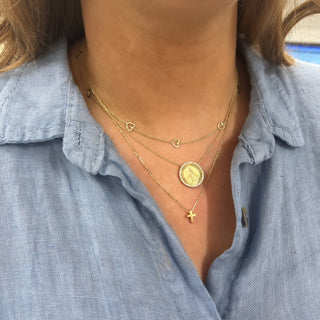 Mini Gold Cross Necklace  Lindsey Leigh Jewelry.
