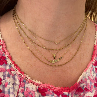 Mini Gold Cross Necklace  Lindsey Leigh Jewelry.
