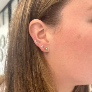 Mini Gold Cross Stud  Lindsey Leigh Jewelry.
