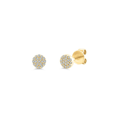 Mini Pave Disc Stud - Lindsey Leigh Jewelry