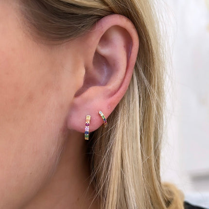 Mini Rainbow Huggies  Lindsey Leigh Jewelry.