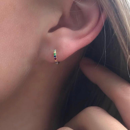 Mini Rainbow Huggies  Lindsey Leigh Jewelry.