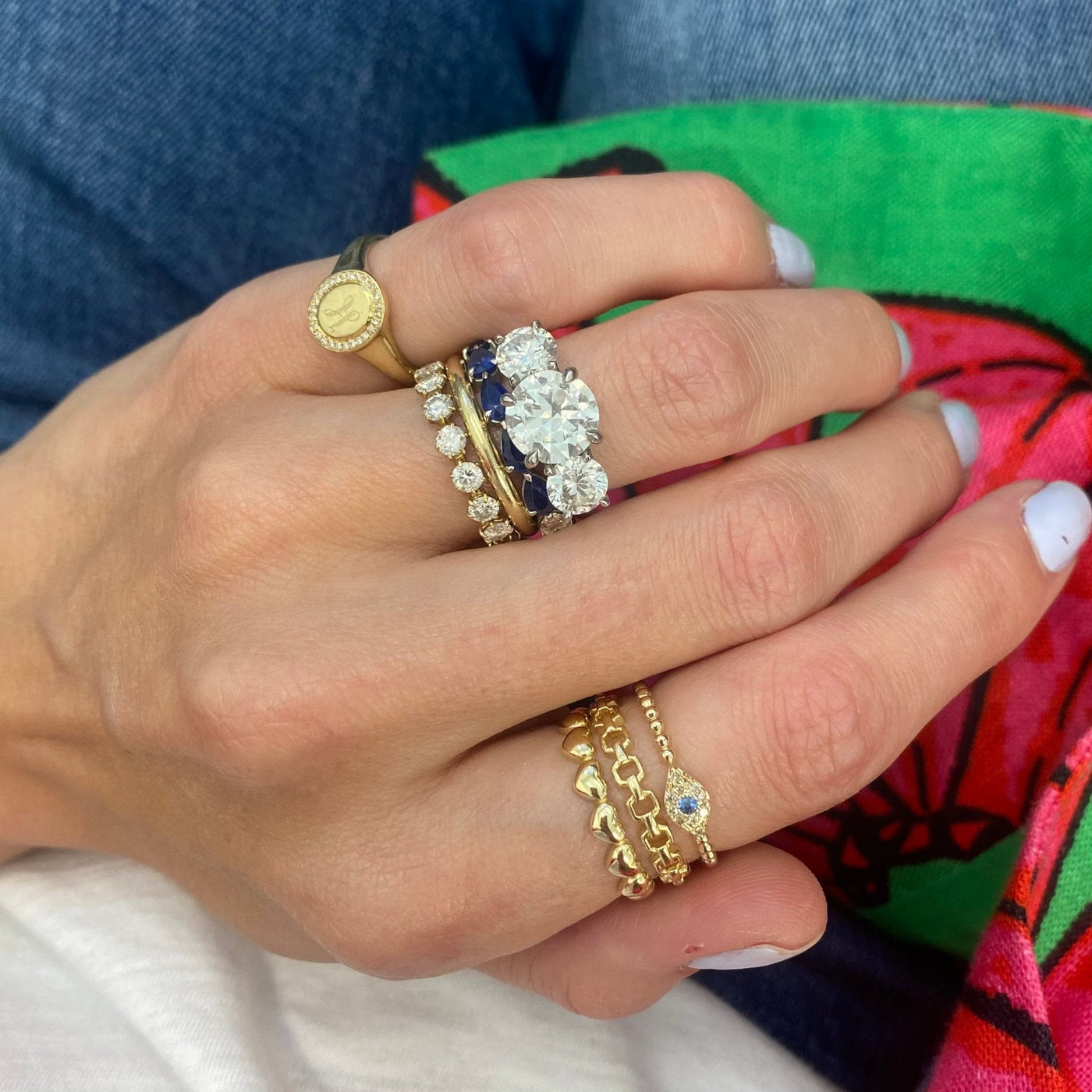 Multi Heart Band - Lindsey Leigh Jewelry