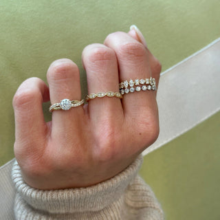 Multi Shape Eagle Prong Band  Lindsey Leigh Jewelry.
