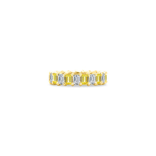 North/South Emerald Cut Diamond Band  Lindsey Leigh Jewelry.
