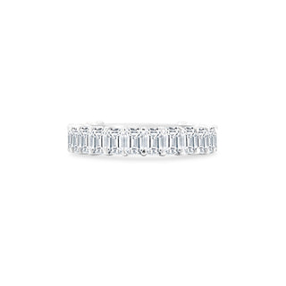 North/South Emerald Cut Diamond Band  Lindsey Leigh Jewelry.
