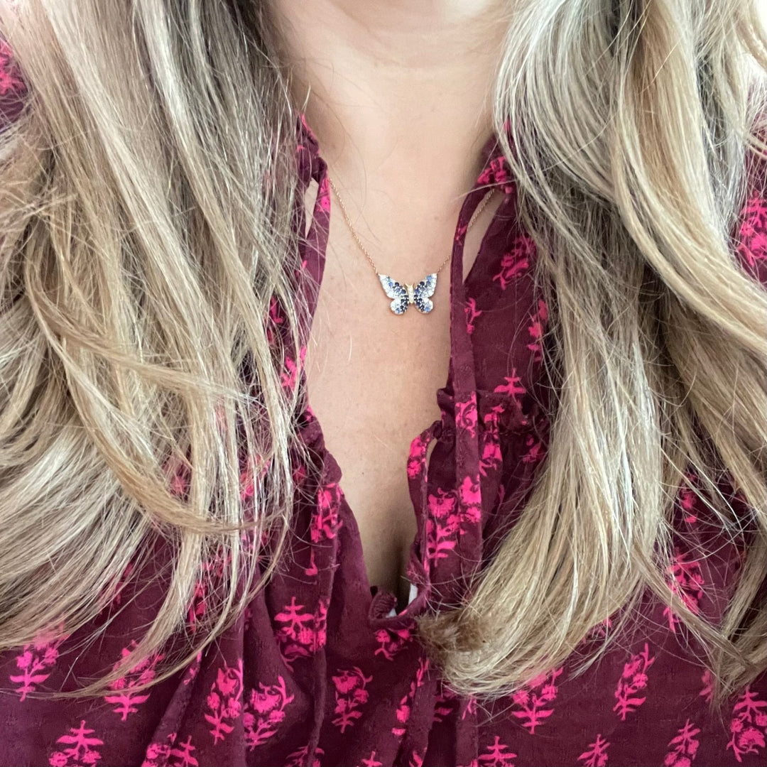 Ombre Butterfly Necklace - Lindsey Leigh Jewelry