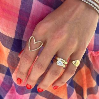 Open Heart Diamond Ring  Lindsey Leigh Jewelry.
