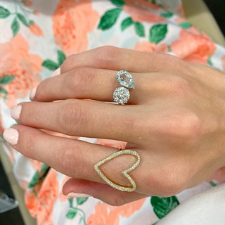 Open Heart Diamond Ring  Lindsey Leigh Jewelry.
