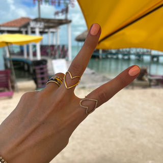 Open Heart Diamond Ring   Lindsey Leigh Jewelry
