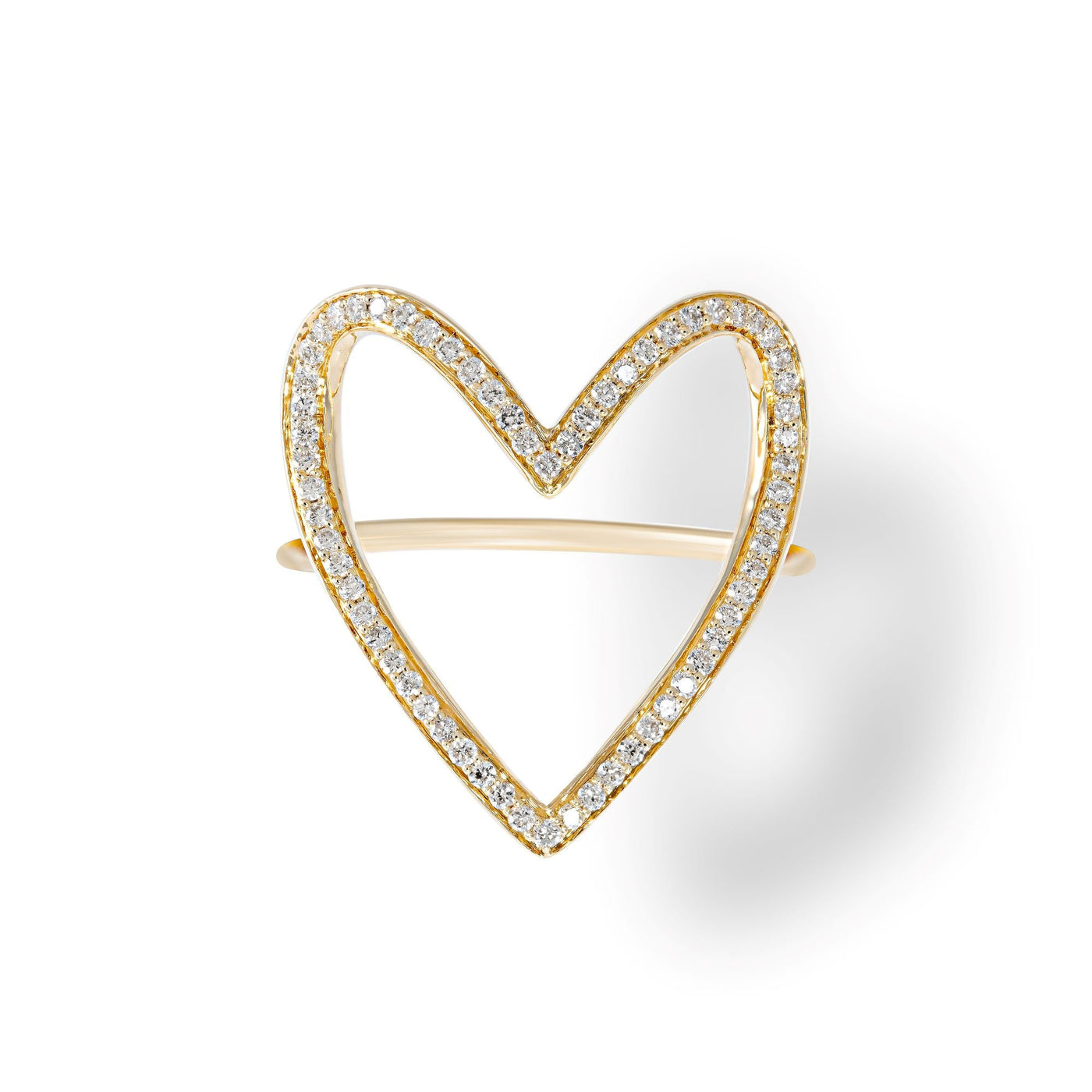 Open Heart Diamond Ring - Lindsey Leigh Jewelry